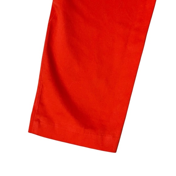 Lands’ End Red Orange Chino Pants Size 2 Straight Leg Ankle Cropped Cotton - Picture 7 of 9